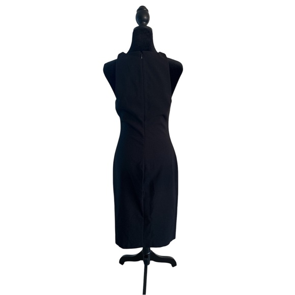 Likely High Neck Front Slit Form Fitting Black Dress 0102 - Picture 7 of 10